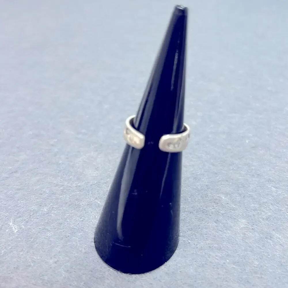 925 Thailand Sterling Silver Footprints Toe Ring Adjustable Size